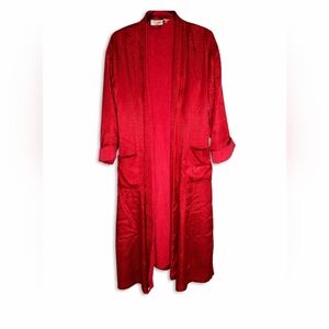 Vintage Victoria’s Secret Red Satin Terry Lined Robe Small